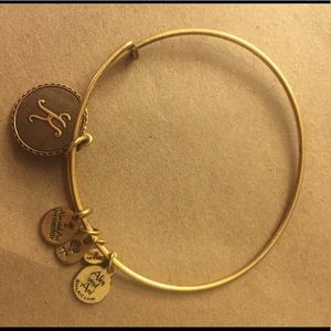 "K" Alex and Ani Gold Bangle